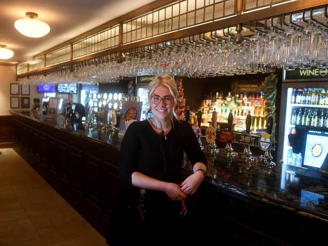Manager Aysha Reevell pictured in the bar

