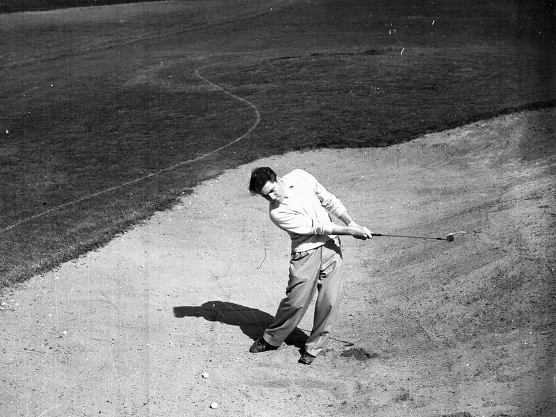 Gary Player practising at Barnton May 1956.