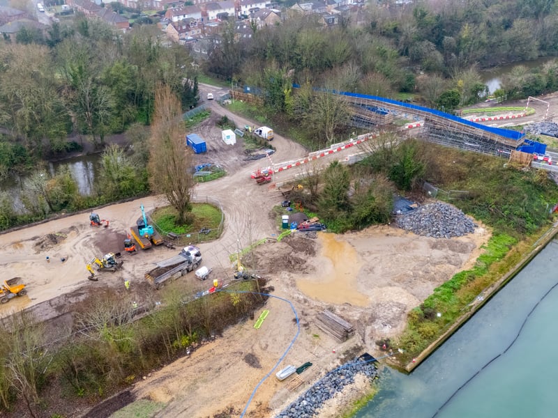 Ongoing sea defences work in Hilsea. Photos by Alex Shute