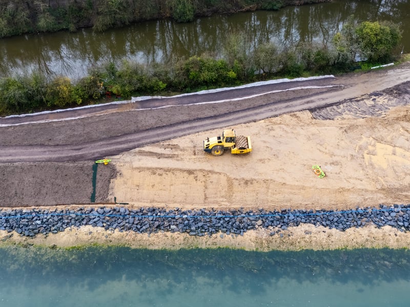 Ongoing sea defences work in Hilsea. Photos by Alex Shute