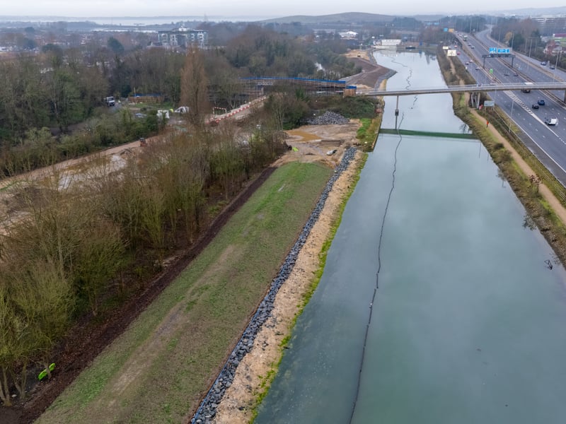 Ongoing sea defences work in Hilsea. Photos by Alex Shute