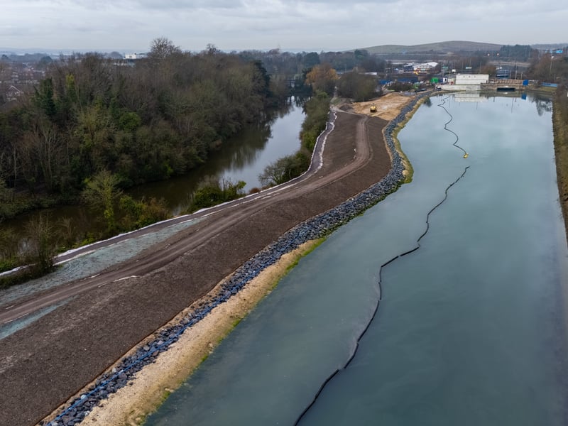 Ongoing sea defence works in Hilsea. Photos by Alex Shute