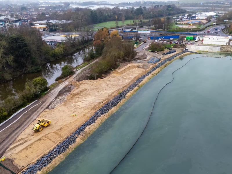 Ongoing sea defences work in Hilsea. Photos by Alex Shute