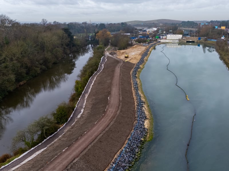 Ongoing sea defences work in Hilsea. Photos by Alex Shute