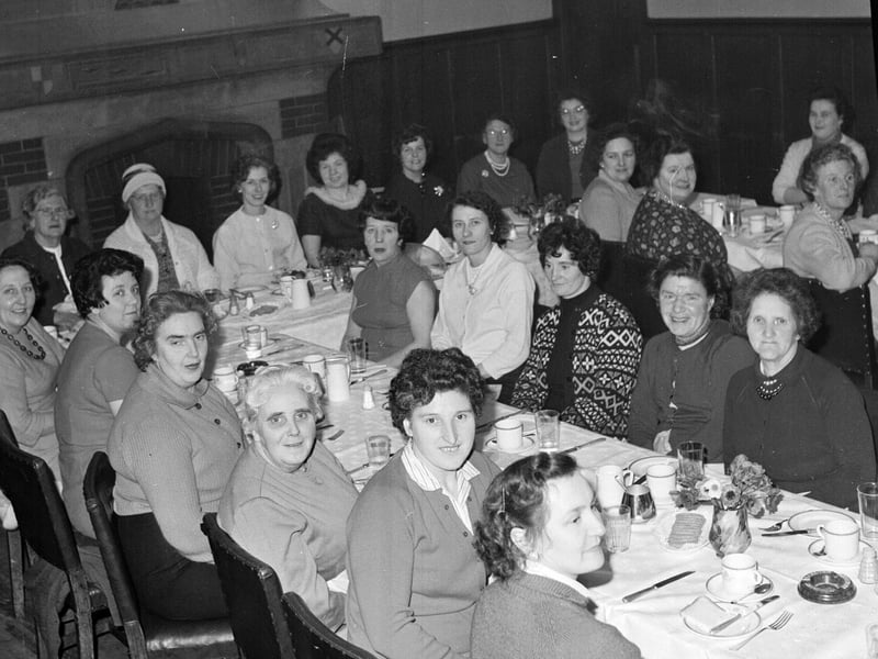 The Gilmerton Dykes Women's Club Burns Supper in the Peacock Hotel in Newhaven in January 1964.