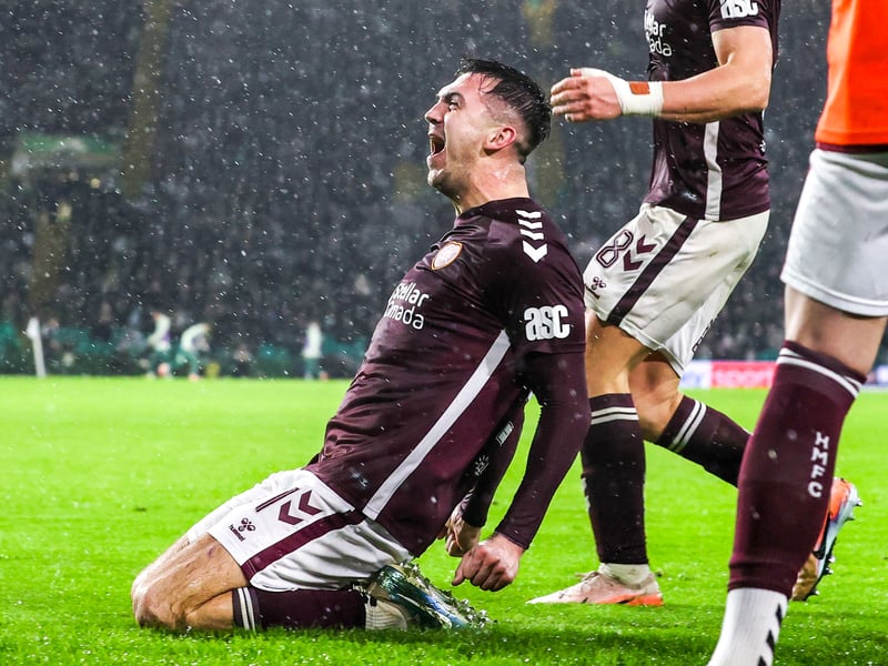 He's been one of Hearts' key performers this season, and scored the winner the last time the two sides met, but he'll not be available for this weekend's game at Tynecastle due to a groin problem. Scheduled to return in February, as per reports.
