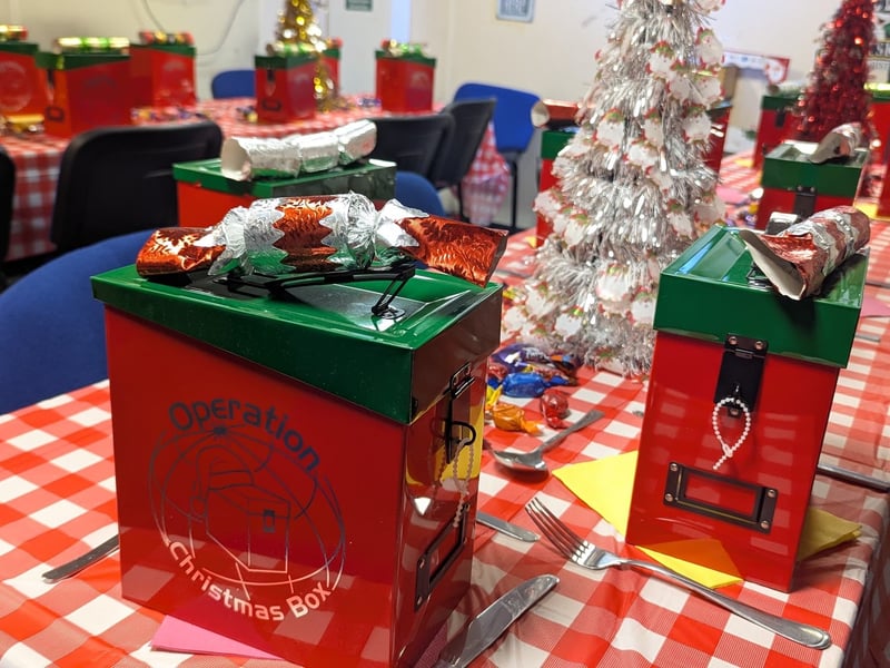 The ship's company aboard HMS Spey spreading Christmas cheer while they're forward deployed to the Pacific.