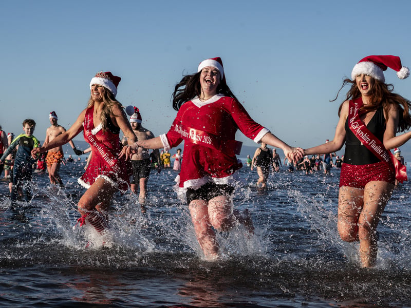 There were smiles all round despite the freezing temperatures 