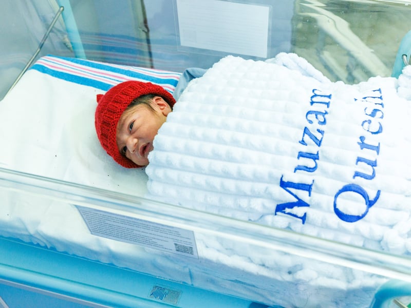 Muzamil Quareshi was born at QA Hospital at 10.35am on December 25, weighing 5lb 8oz.