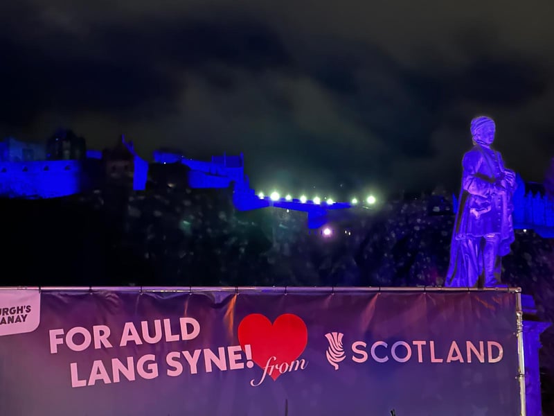 Testing the Castle lights ahead of the firework display to greet 2026