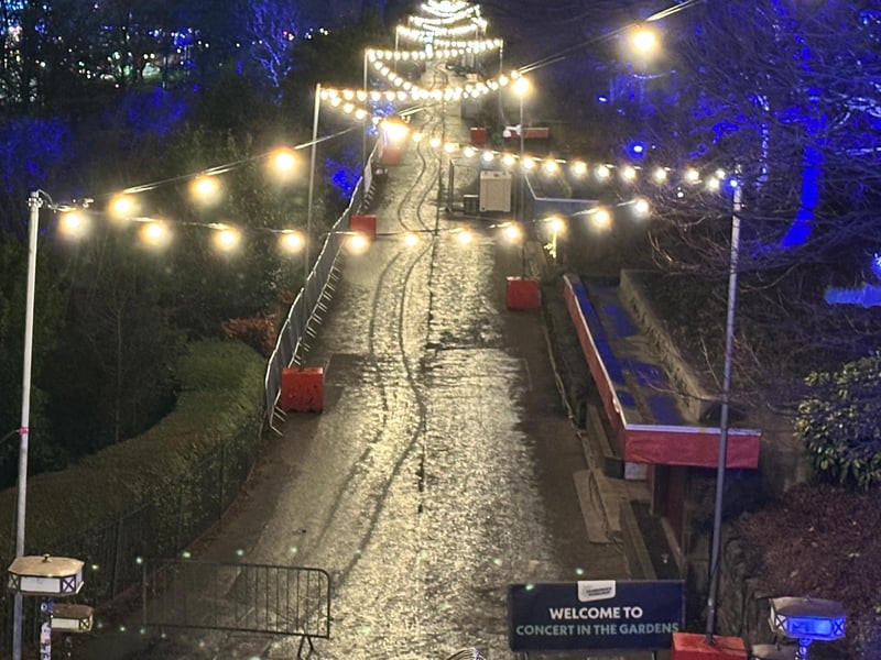 Everything in place for the concert in Princes Street Gardens 