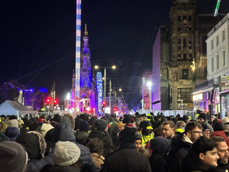 As the start time nears, crowds gather at the East End of Princes Street, eager for the festivities to begin