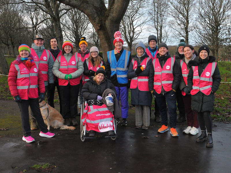 Volunteers who help in the running of the parkrun