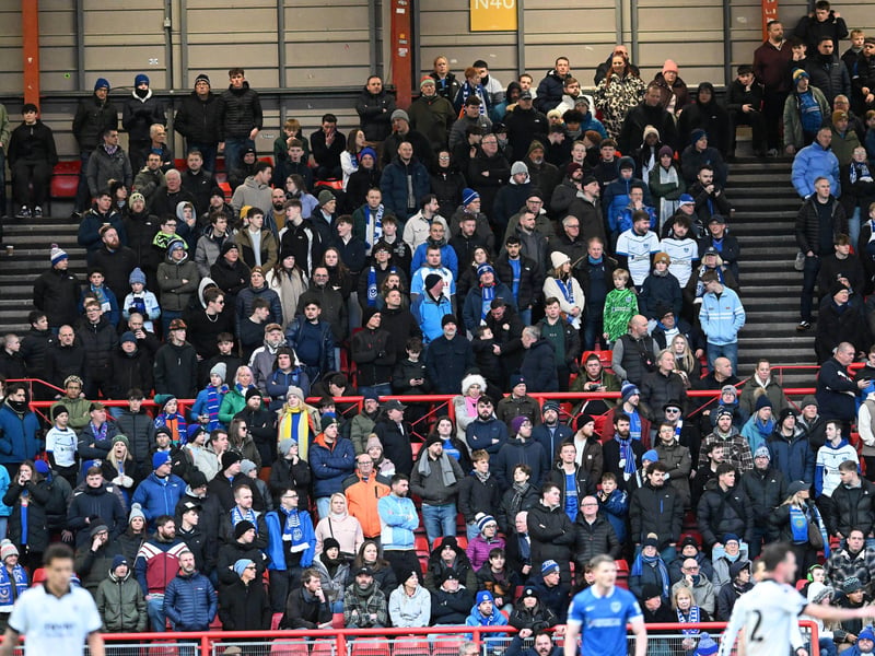 2,464 Pompey fans made the trip to Bristol City's Ashton Gate on New Year's Day.
