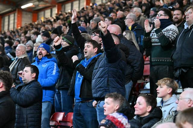 2,464 Pompey fans made the trip to Bristol City's Ashton Gate on New Year's Day.