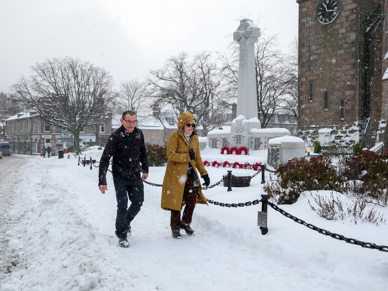 Walking on a snow covered street in #Aberdeen. 