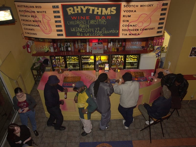Inside Rhythms of the Night wine bar on Chapeltown Road.