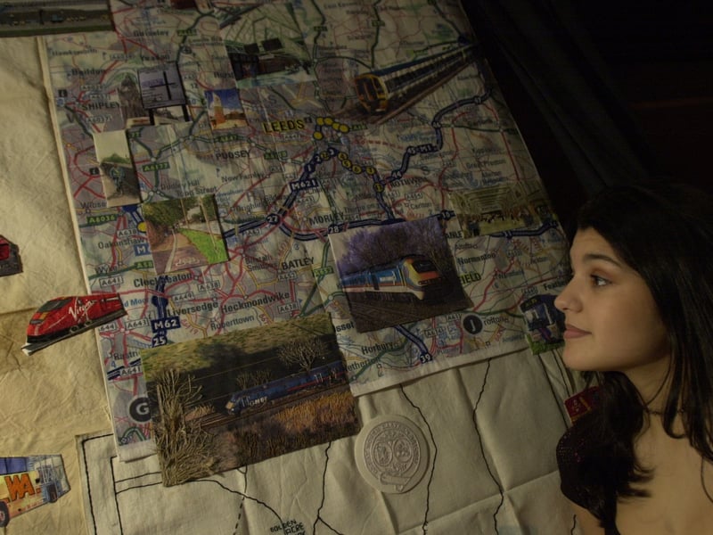 Intake Arts College student Natalie Anderson takes a look at the latest part of the Leeds Tapestry. Natalie sang at the official unveiling at the Marriott Hotel.