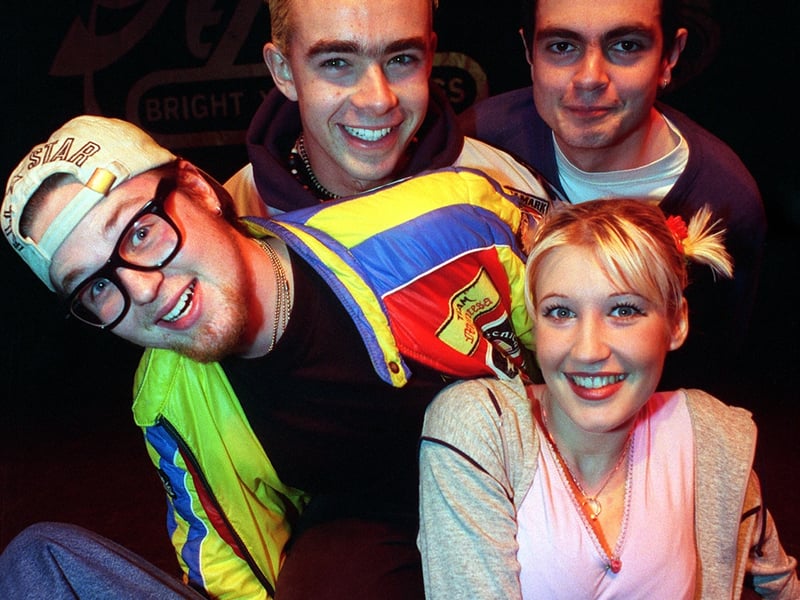 This is up and coming band The Pedantics who were taking part on Leeds City Council's  Bright Young Things 2000 competition. Pictured, from left, are Matthew Colmer, Ol Batten, Charlie Batten and James Islip.