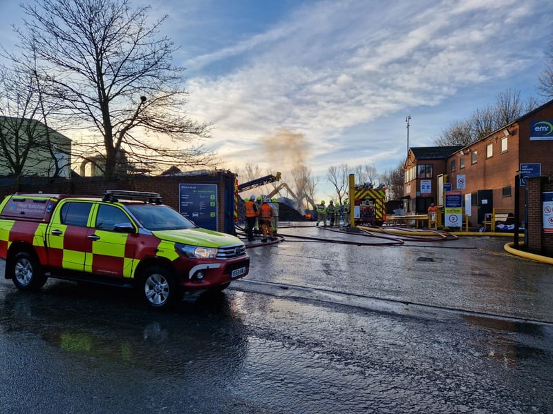 Firefighters had brought the blaze under control by 7.30am and four crews remained to try and tackle the fire and check for any further hotspots.