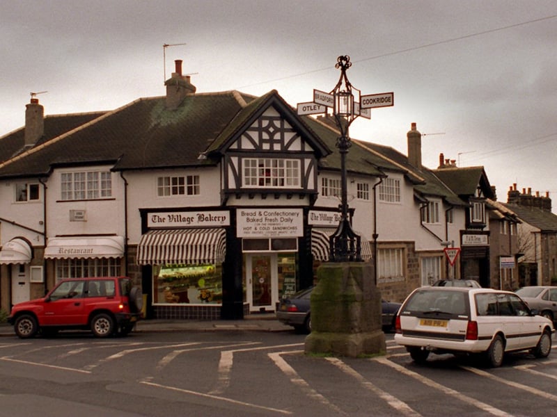Bramhope village cross pictured in February 1997.