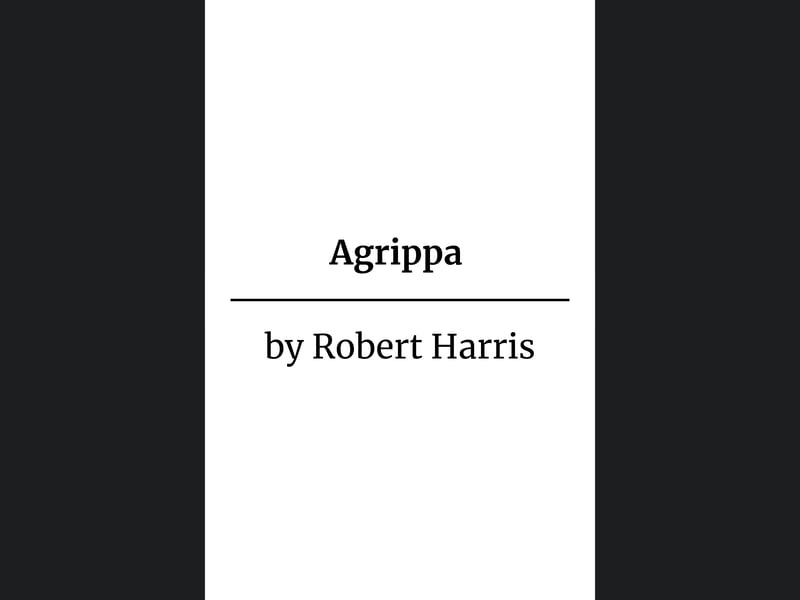 The bestselling author behind books such as Conclave, Munich and Fatherland, Robert Harris is set to release a new novel towards the latter half of 2026. Titled Agrippa, and still without a cover, this historical thriller will follow the life of Emperor Augustus' closest friend as he begins to write his own memoirs about 20 years of ruling at the side of Octavius. — Out August 27