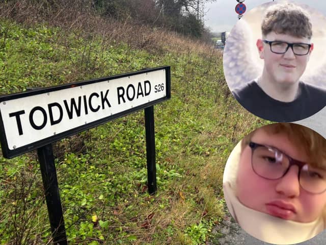 Police incorrectly told the family of Trevor Wynn (pictured at bottom) that the 17-year-old had died in a crash. Joshua Johnson, 18, had actually passed away in the collision, while Trevor was sedated in hospital in a critical condition