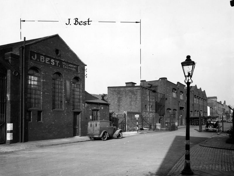 Factories of J. Best and Denby and Spinks Ltd. on Front Row in September 1946.