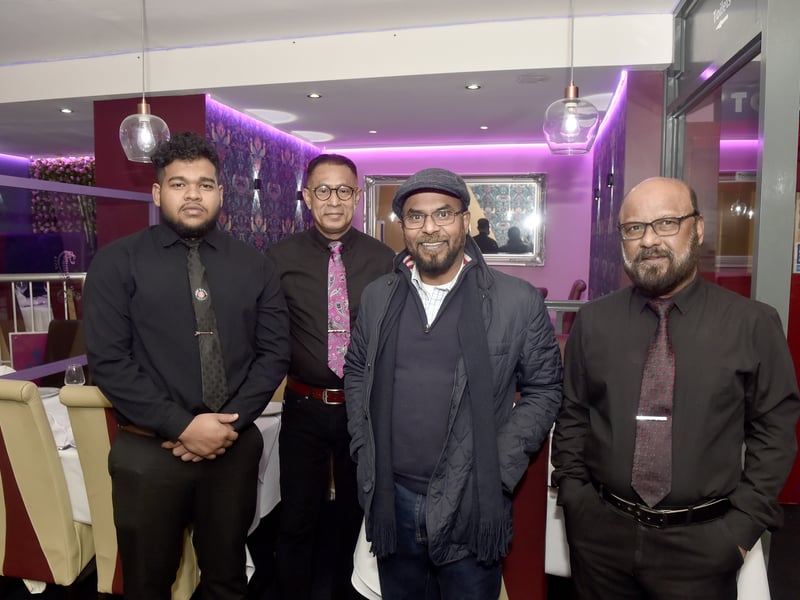 Pictured is: (l-r) Tahmid, waiter, Badal, head waiter and co-owners Zilu Miah and Ashid Ali. 
