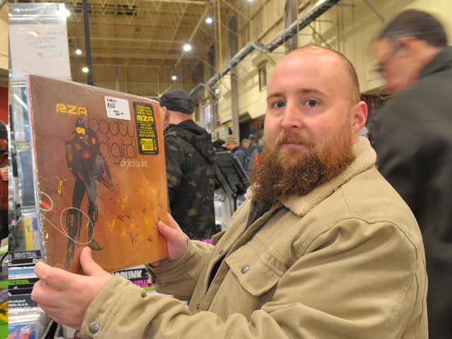 James Banner who travelled from Barnsley with his RZA record