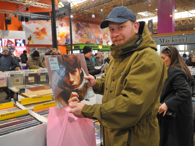 Adi Reynolds of Wakefield was happy with his purchases this morning.