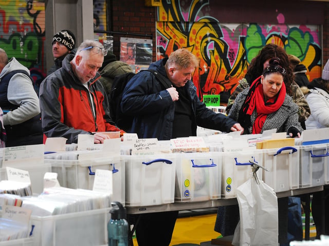 Music fans browsed through thousands of records at Leeds Record Fair this morning at Kirkgate Market. 