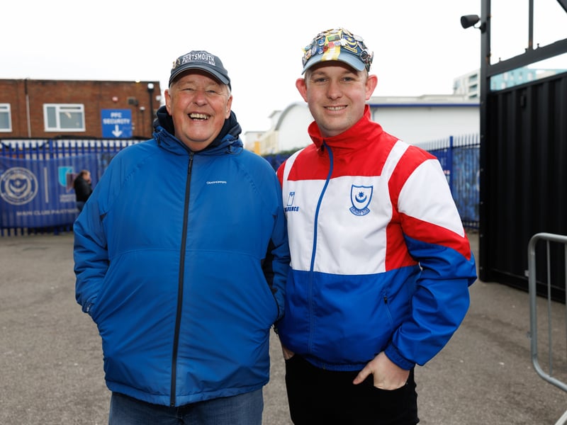 The atmosphere is building outside Fratton Park as Pompey fans prepare for this afternoon’s FA Cup tie against Arsenal. 