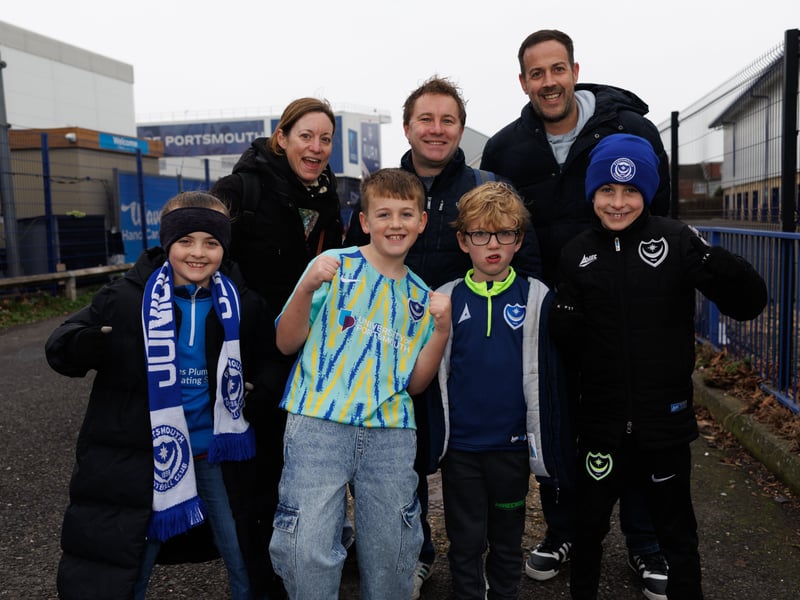 The atmosphere is building outside Fratton Park as Pompey fans prepare for this afternoon’s FA Cup tie against Arsenal.