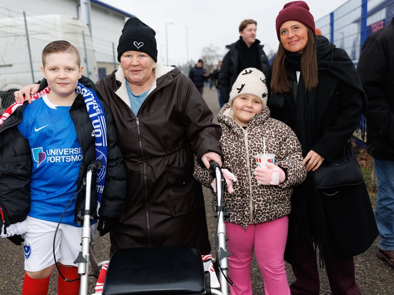 The atmosphere is building outside Fratton Park as Pompey fans prepare for this afternoon’s FA Cup tie against Arsenal.