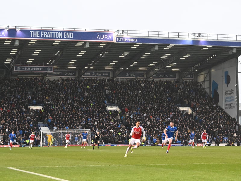 Fratton Park was a sell out as 20,611 supporters were in attendance for Pompey’s FA Cup clash against Arsenal on Sunday.