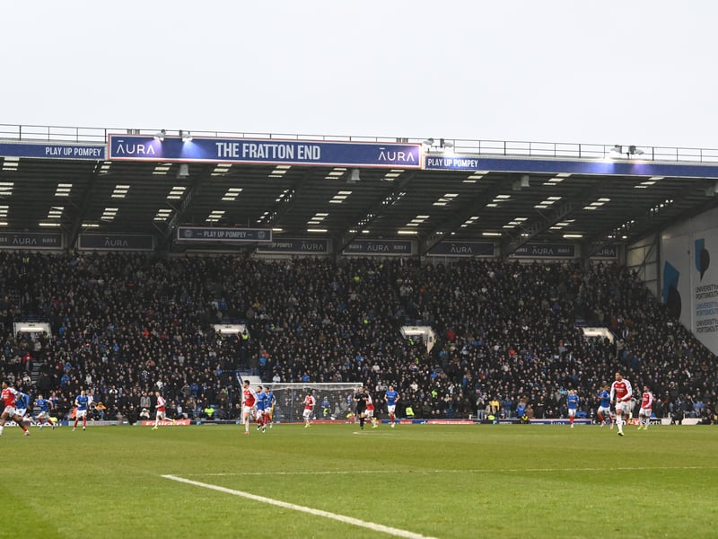 Fratton Park was a sell out as 20,611 supporters were in attendance for Pompey’s FA Cup clash against Arsenal on Sunday.