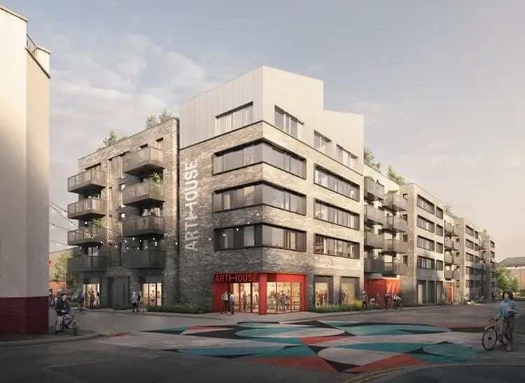 Planning has been approved for this £36 million project to create 205 homes and six commercial and creative space units in the Powderhall area.