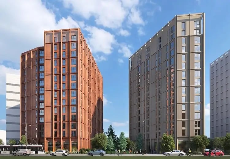 This £80 million development in Leith will create 112 homes alongside a 404 bed student residence. It's been approved by the planning authorities.