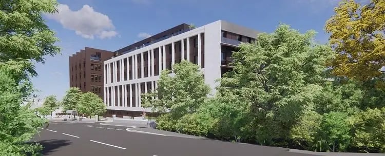 Located in Comely Bank, approval has been obtained to create 151 homes and co-working space by converting a 1960s office building.
