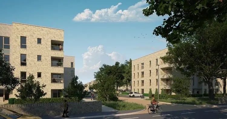 Currently under construction in Muirhouse, this development should be completed by the middle of this year. It will create 142 homes and a replacement football pavilion as part of the Granton Waterfront Regeneration project.