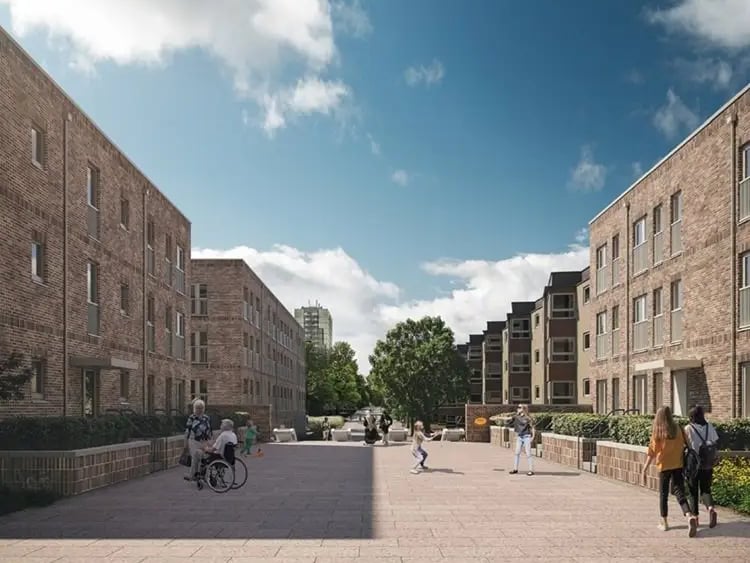 This Leith residential development is currently at the planninig stage and would create 49 homes, an improved public realm and a community space.