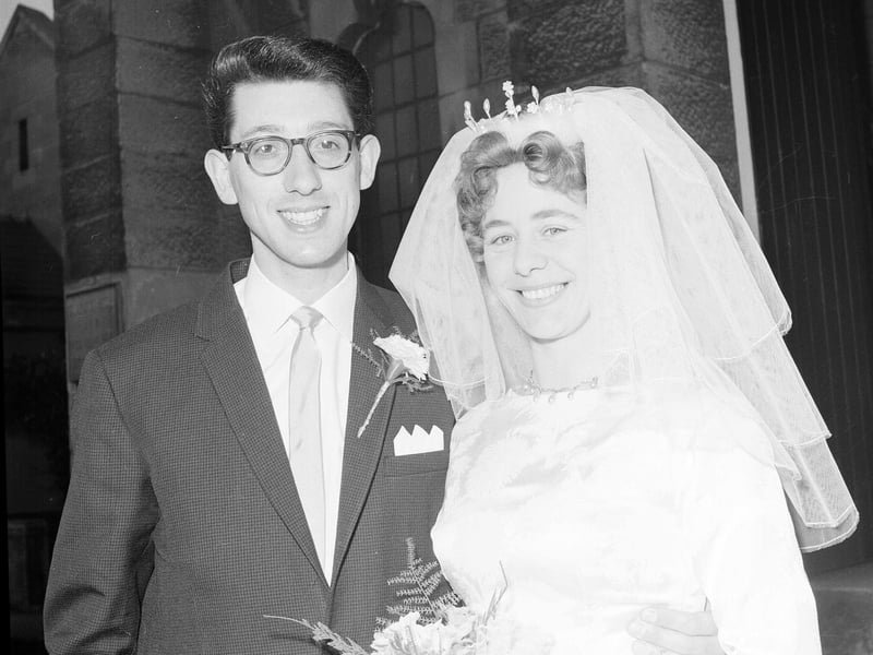 The Gourlay - Dinse wedding in Granton Congregational Church in February 1963.