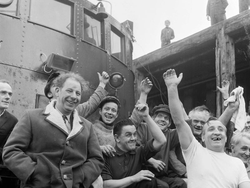 The crew from the Granton trawler Malcolm Croan in December 1966.