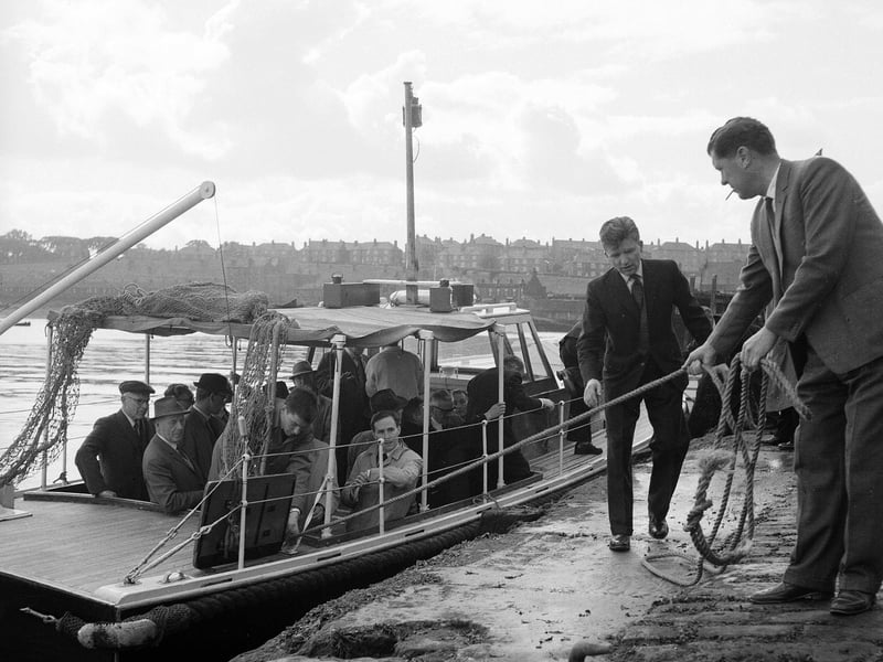 The Lothians River Purification Board annual inspection at Granton Harbour in September 1963.