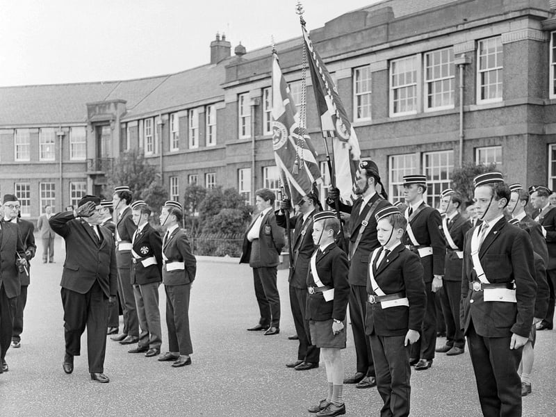 The 65th Coy Boys Brigade Inspection at Granton Primary School in June 1964.