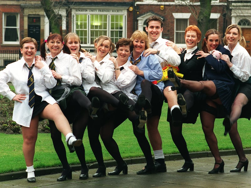 Staff at Donaldsons Chartered Surveyors in Leeds dressed as schoolgirls and schoolboys to raise money for Macmillan Cancer.