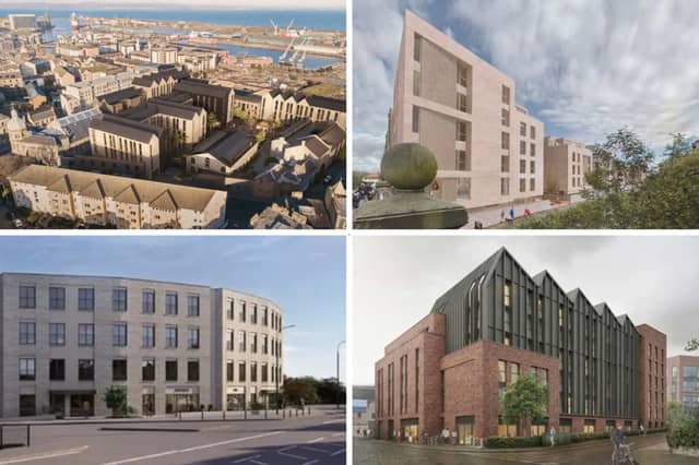 Four of the student accomodation developments planned for Edinburgh in the coming years.