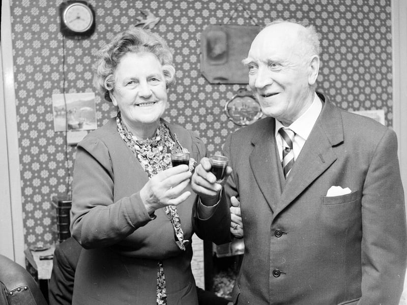 The Skinner-Hawking wedding at Broomhouse Square in January 1963.