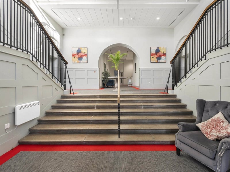 Entered via a secure shared entrance with video entry system, the development boasts an impressive communal lobby, stairwell, and lift service.